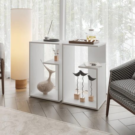 Dohányzóasztal 63x30x40 cm fehér GT-02