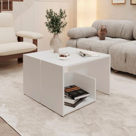 Dohányzóasztal 63x30x40 cm fehér GT-02