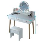 Fésülködőasztal öltözőasztal sminkasztal 73 x 40 x 80 cm BC HT-1501