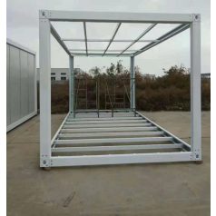   Könnyűszerkezetes szerelhető fém épületváz szürke 6x4m