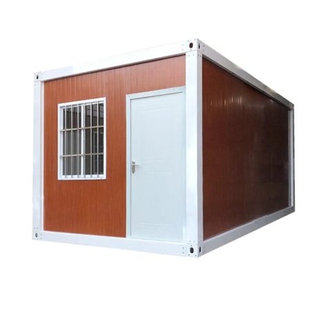 Konténer mobilház 6x3m méretben fehér/barna