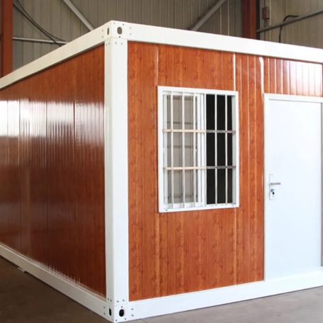 Konténer mobilház 6x4m méretben fehér/barna