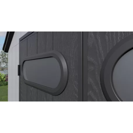 Műanyag kerti ház szürke 246x188x227cm KCG608