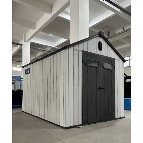 Műanyag kerti ház szürke 246x188x227cm KCG608