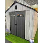 Műanyag kerti ház szürke 246x188x227cm KCG608