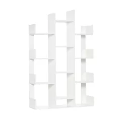 Polcos tároló könyvespolc 86x25x140cm fehér KH06-1