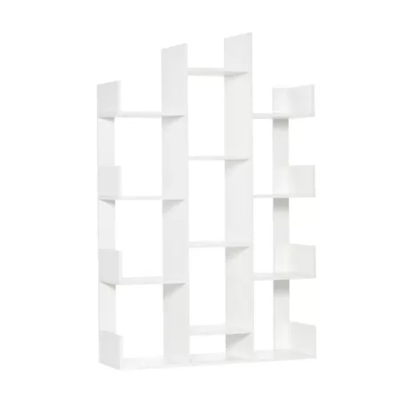 Polcos tároló könyvespolc 86x25x140cm fehér KH06-1