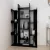 Polcos tároló könyvespolc 86x25x140cm fekete KH06-2