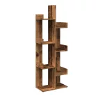 Polcos tároló könyvespolc 48x25x140cm barna KH07-1