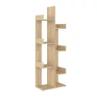 Polcos tároló könyvespolc 48x25x140cm tölgy KH07-2