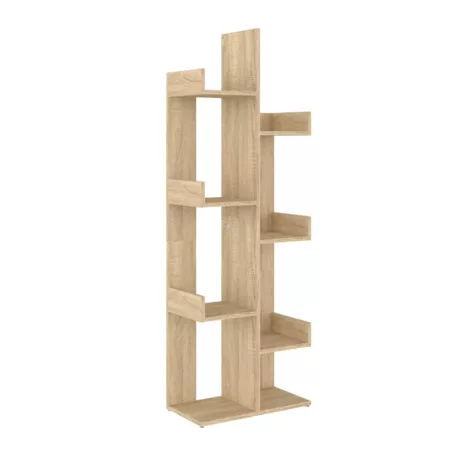 Polcos tároló könyvespolc 48x25x140cm tölgy KH07-2