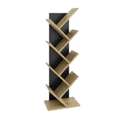 Polcos tároló könyvespolc 41x26x125cm barna KH08-1