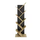 Polcos tároló könyvespolc 41x26x125cm barna KH08-1