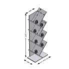 Polcos tároló könyvespolc 41x26x125cm barna KH08-1