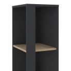 Polcos tároló könyvespolc 36x36x180cm fekete KH09-1