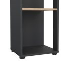 Polcos tároló könyvespolc 36x36x180cm fekete KH09-1