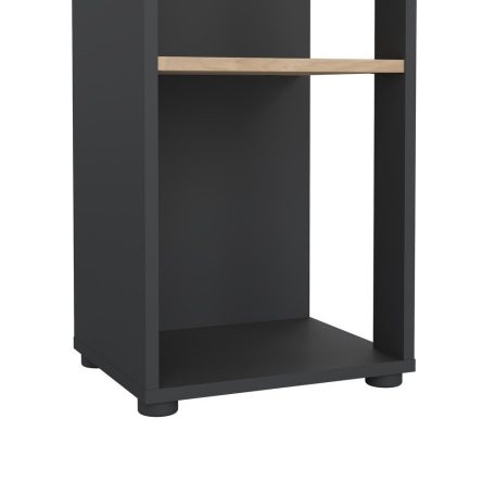 Polcos tároló könyvespolc 36x36x180cm fekete KH09-1