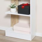 Polcos tároló könyvespolc 45x21x170cm fehér KH10-1