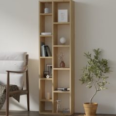 Polcos tároló könyvespolc 45x20x150cm barna KH11-1