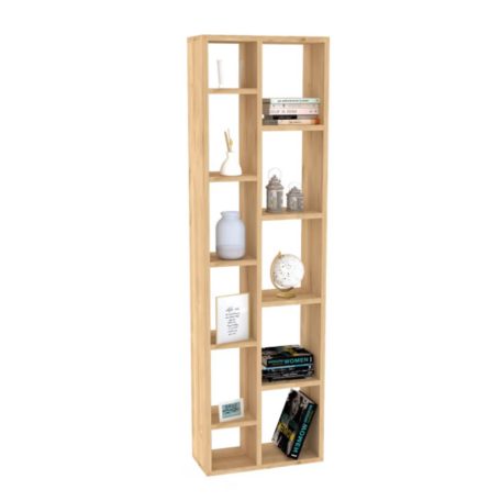 Polcos tároló könyvespolc 45x20x150cm barna KH11-1