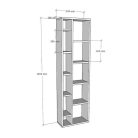 Polcos tároló könyvespolc 45x20x150cm barna KH11-1