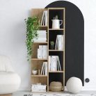 Polcos tároló könyvespolc 60x18x150cm barna KH12-1