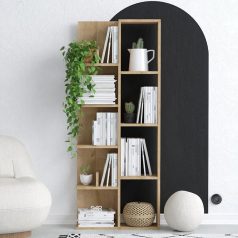 Polcos tároló könyvespolc 60x18x150cm barna KH12-1