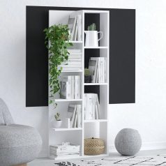 Polcos tároló könyvespolc 60x18x150cm fehér KH12-2