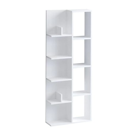 Polcos tároló könyvespolc 60x18x150cm fehér KH12-2