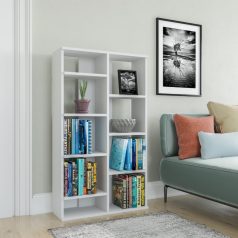 Polcos tároló könyvespolc 72x25x124cm fehér KH14-1