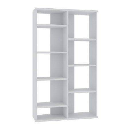 Polcos tároló könyvespolc 72x25x124cm fehér KH14-1