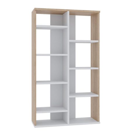 Polcos tároló könyvespolc 72x25x124cm barna KH14-3