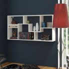 Polcos tároló könyvespolc 120x20x60cm fehér KH15-2