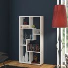 Polcos tároló könyvespolc 120x20x60cm fehér KH15-2