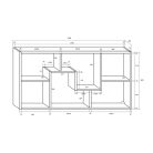 Polcos tároló könyvespolc 120x20x60cm fehér KH15-2