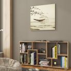 Polcos tároló könyvespolc 120x20x60cm barna KH16-1