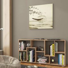 Polcos tároló könyvespolc 120x20x60cm barna KH16-1