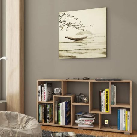 Polcos tároló könyvespolc 120x20x60cm barna KH16-1