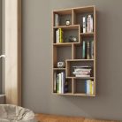 Polcos tároló könyvespolc 120x20x60cm barna KH16-1