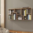 Polcos tároló könyvespolc 120x20x60cm barna KH16-1