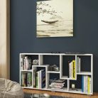 Polcos tároló könyvespolc 120x20x60cm fehér KH16-2