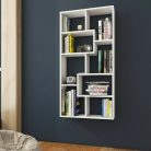 Polcos tároló könyvespolc 120x20x60cm fehér KH16-2