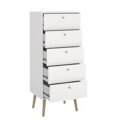 Komód hálószoba nappali bútor 120x50x30cm fehér KT-01