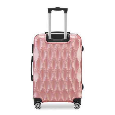 BeComfort L04-R-55, ABS, guruló, rosegold bőrönd 55 cm