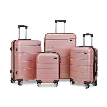 BeComfort L06-R 4 db-os, ABS, guruló, rosegold bőrönd szett (45cm+55cm+65cm+75cm)