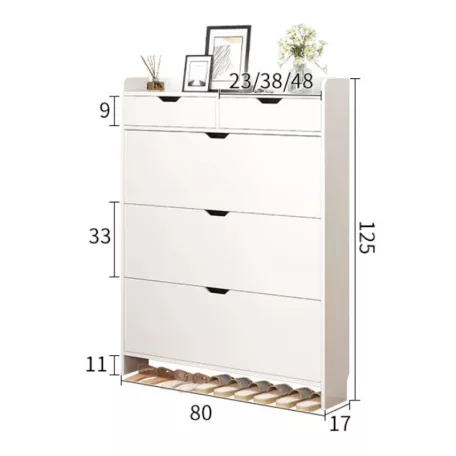 Cipősszekrény 80x17x125 cm BC LT01-80