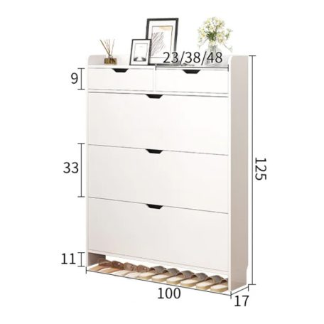 Cipősszekrény 100x125x17 cm BC LT02-100