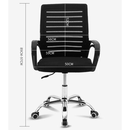 Irodai szék forgószék állítható magassággal fekete OC11-BLACK