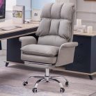 Irodai forgószék kényelmes vastagon párnázott lábtartóval szürke OC16-L