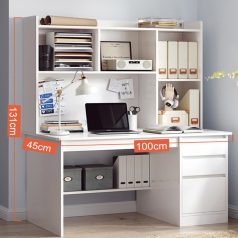   Polcos íróasztal fiókokkal tárolóval 100x45cm fehér OT-505-White